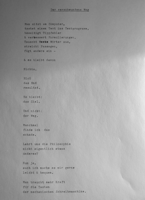 Der verschwundene Weg